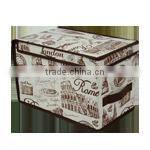 2016 Newest Pattern Design Folding Non woven Storage Box with lid