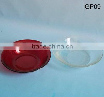 Customized colored glass material fruit salad bowl