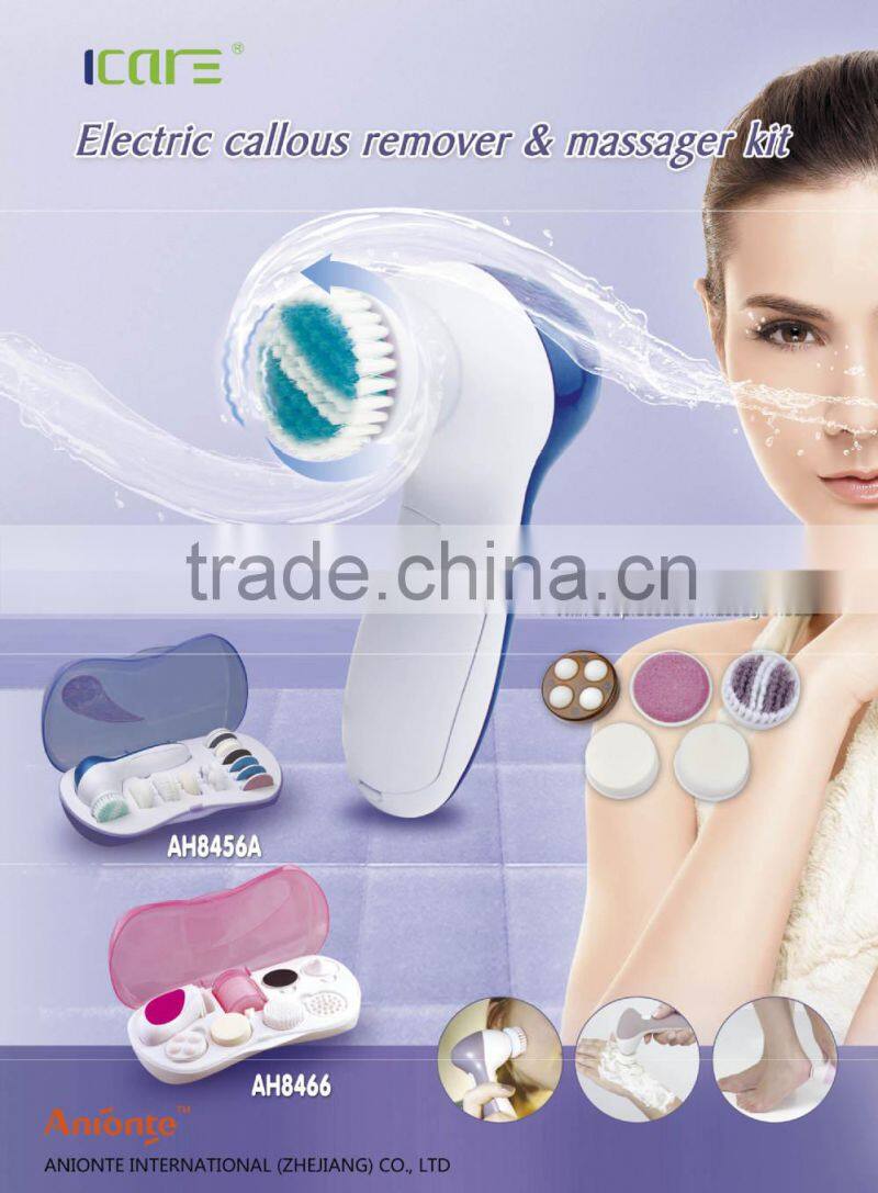 Facial massager and cleaner with 7 replaceable heads