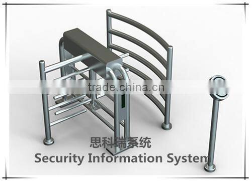 304 Stainless steel building access control half height turnstile gate/ waist height turnstile gate