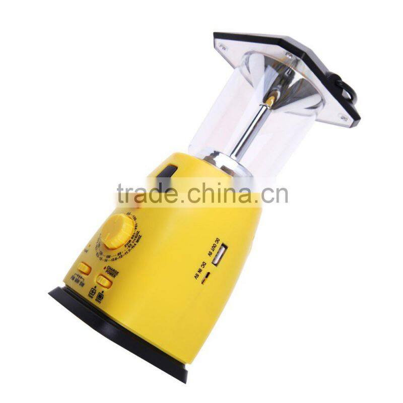 camping led solar hurricane lantern with phone charger