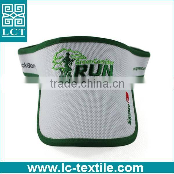 hot sell 55%coolmax 45%polyester sunvisor sport hat running cap