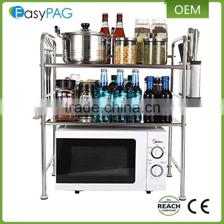 Top quality Metal microwave oven cooking shelf 2 tier microwave oven rack
