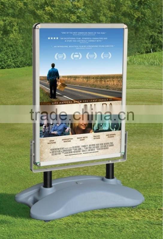 Floor standing aluminum poster stand with 3 A3 poster