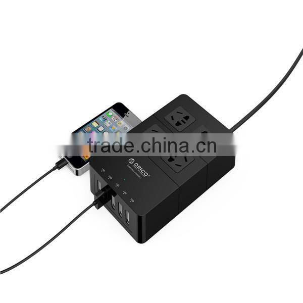 white super speed EU type 6 USB charging ports power strip for Tablet PC / iPhone