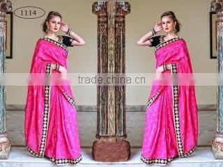 Brainy Mustard Satin Chiffon Saree/indian designers saree online shopping