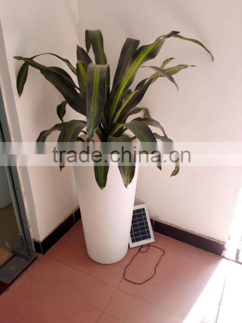 3W led solar light with flower pot/led solar led planter/led large flower pot with solar