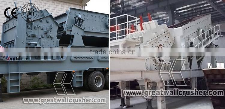 Mobile quarry stone crushing plant for aggregate with different capacity and size