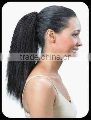 Indian Yaki Synthetic Hair Extension Brazilian Hair Ponytail