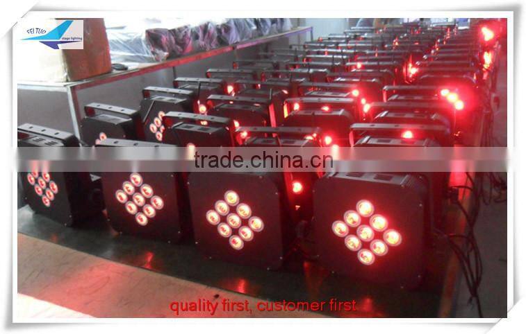 led par light stage 9pcs*9w rgb 3in1 battery led slim par