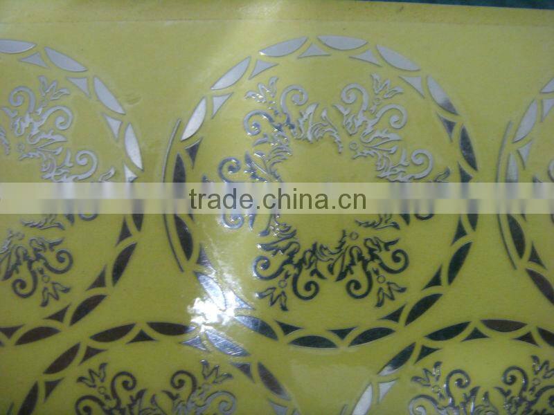 silver electroforming metal nickel foil sticker,thin metal logo sticker