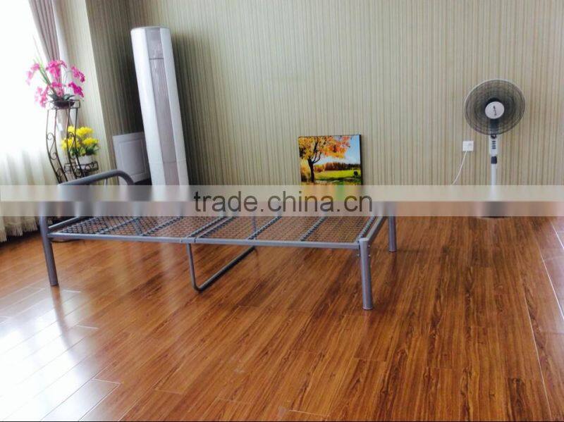 silver grey twin size metal bed frame
