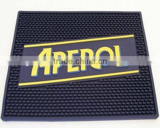 2014 Eco-friendly Red Logo Soft Pvc Bar Rail Mat