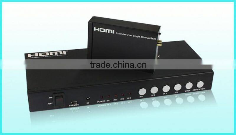 Seamless, HDMI switch 4 x 1with Quad Multi-Viewer