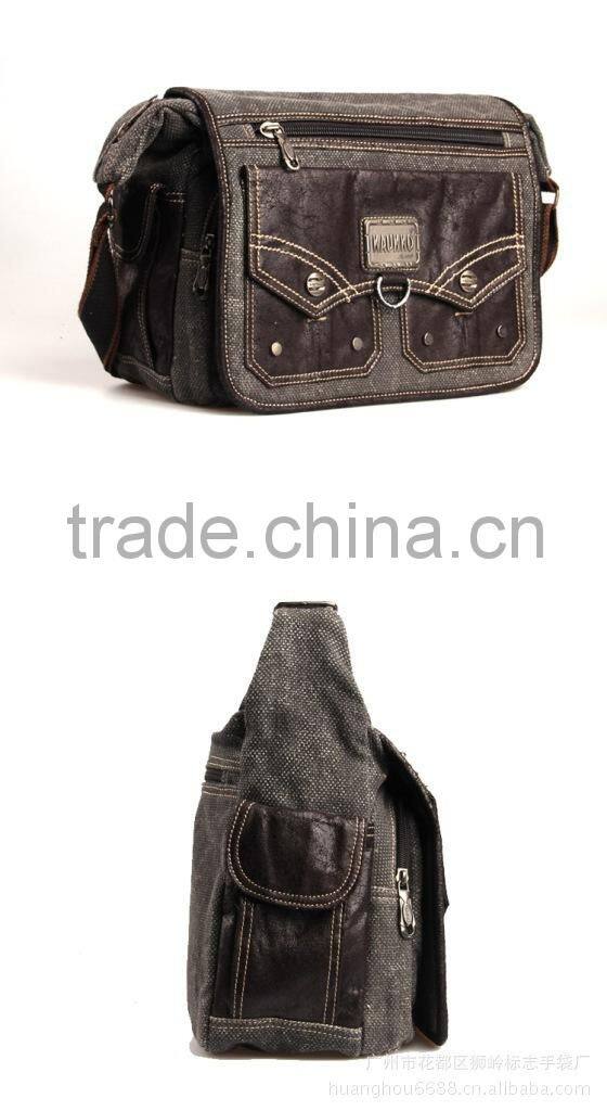 Retro Cotton Canvas Messenger Bag Tablet Laptop Messenger Bag Men Crossbody Bag School Bag Bike Messenger Bag