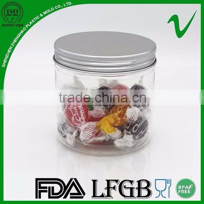 PET biodegradable 250ml clear round plastic bottles for candy