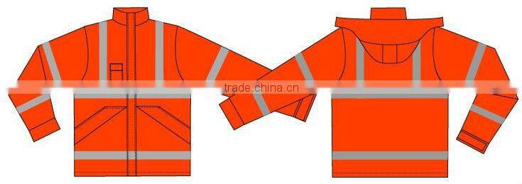 3m reflective safety jacket,3M reflective working jacket ,waterproof worker jacket