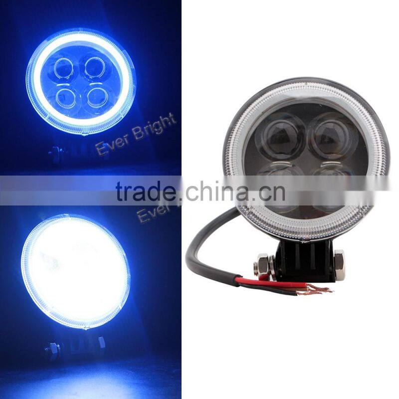 Alibaba China White 4 LED 12V Motorcycle Projector Lights with Cob Angel Eye Rings