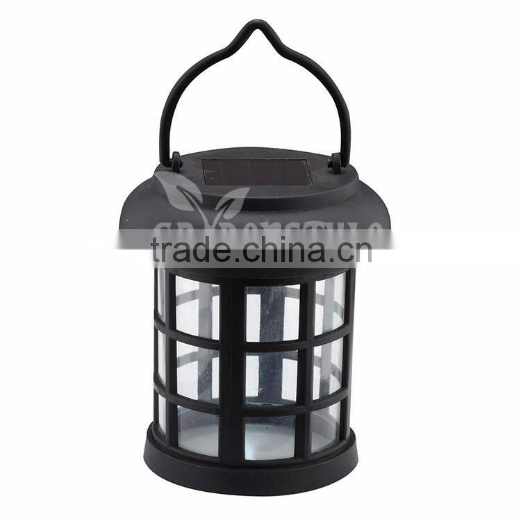 Item No.66282 plastic solar led lantern white black green ningbo china solar outdoor hanging light