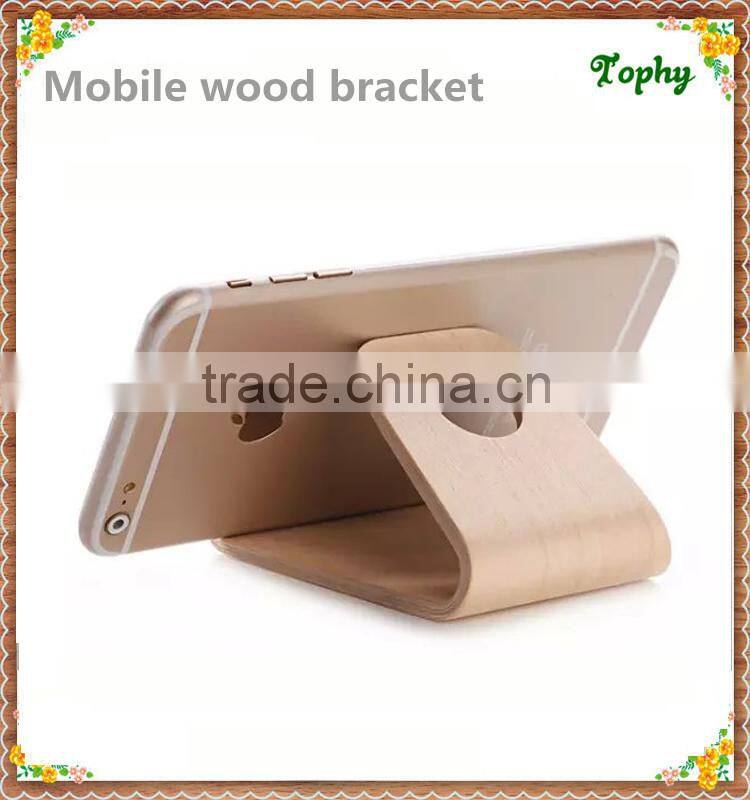 New Universal Cute Mobile Phone wood Holders bracket Stand for iphone mobile, for ipad, for table pc