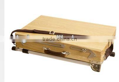 French easel box on aluminium-alloy legs wooden sketch box easel