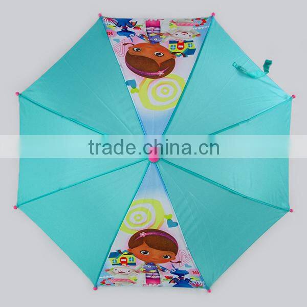 Hot sale high quality custom cartoon blue kids umbrella
