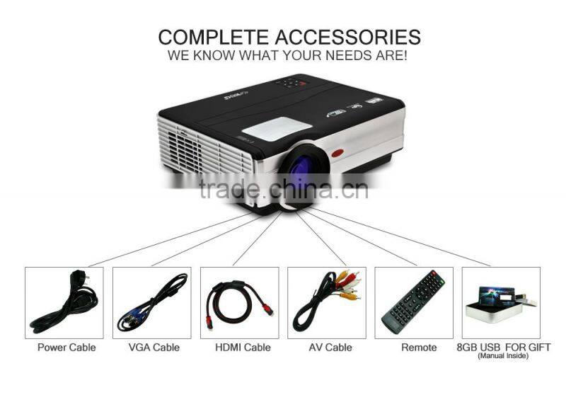 Support 1280 x 800 1080p 3000 Lumen Projector for school office