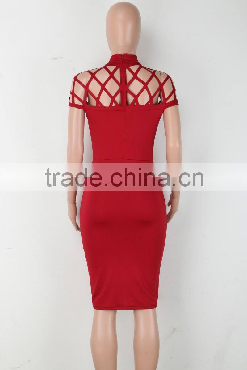 Bonvatt Europe and the United States sexy flower grid package hip skirt bandage skirt night