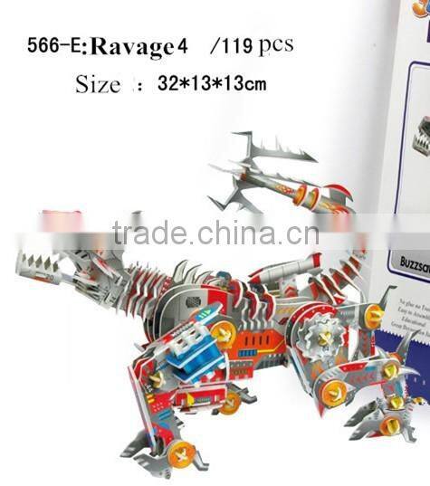 DIY Jigsaw Puzzle Paper Robot Model