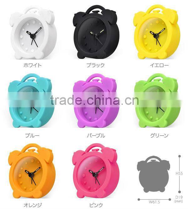 promotional item mini gift clocks protalbe Retro Silicone pillow alarm clock