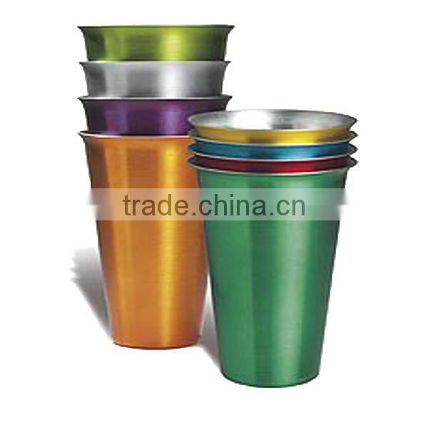Metal aluminum color changing drinking cup