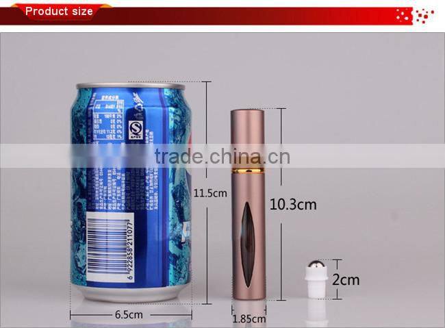 10ml Empty glass aluminum roll on bottles