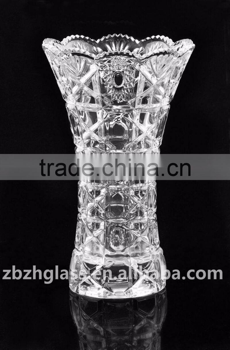 Glass Vase clear tall glass flower vase