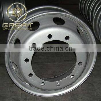 Heavy truck steel wheel and rim in 22.5 inch steel wheel
