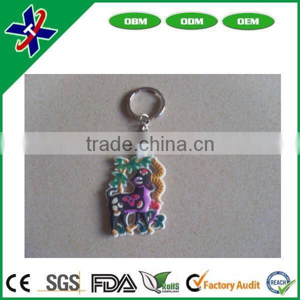 Advertising promotional mini gifts pvc make charm keychain pvc silicone keychain,