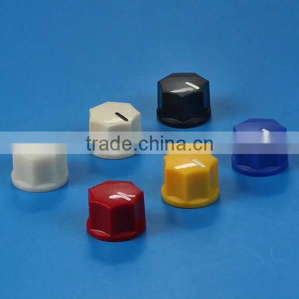 small ABS Fluted Black pedal knobs with set screw