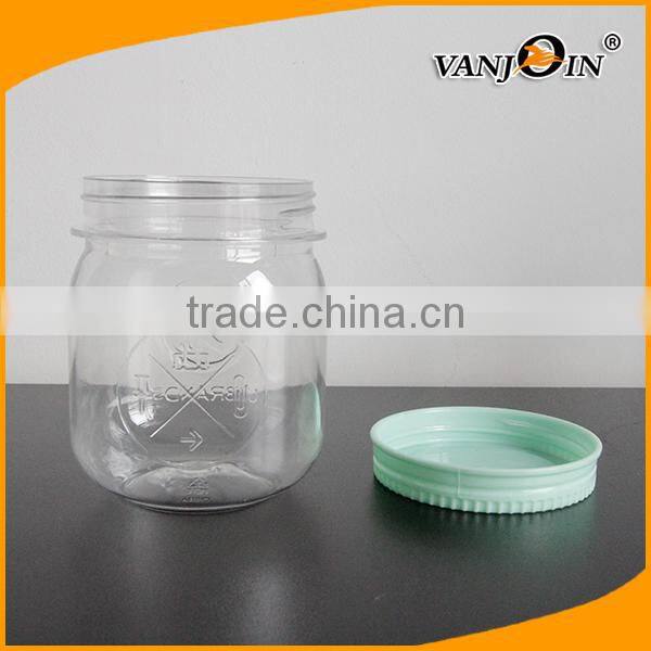 Food Grade Empty Plastic Jars 250ml / 550ml Disposable Plastic Food Containers