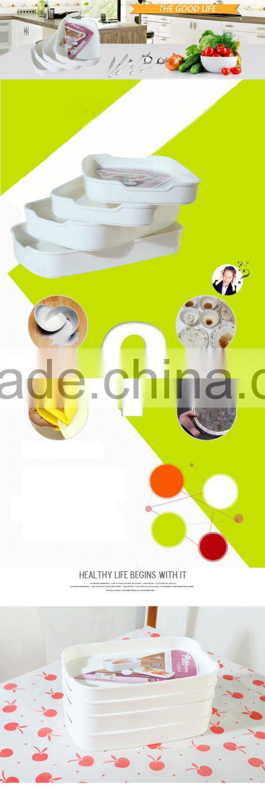 Low waist Baking Tray Square Lasagne Cake Dish Microwave Non Stick Tin Loaf Oven set of 2 pcs