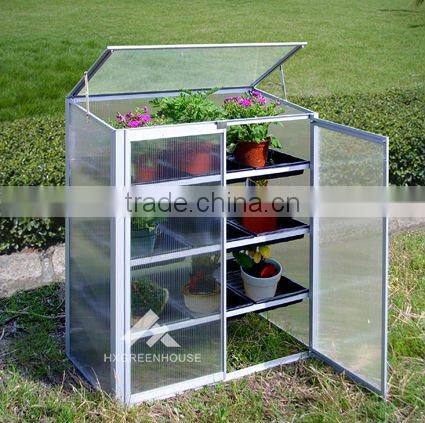 Low cost halls popular lean-to plastic cover mini indoor greenhouse for tomato flower for sale HX64312