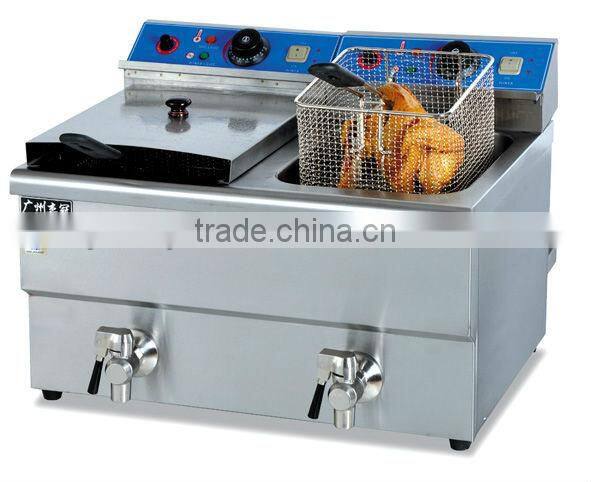 vertical 1-tank comquter fryer with oil filter cart