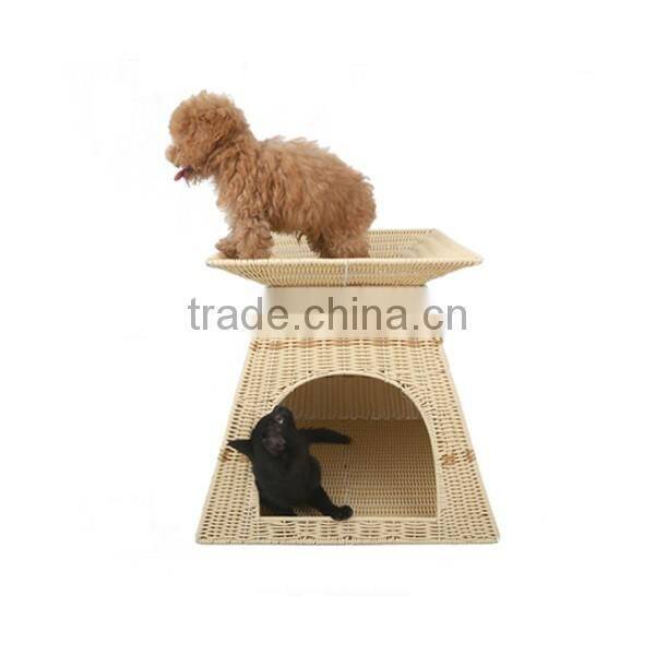 Luxury cat product wholesale wicker hand woven house for cats