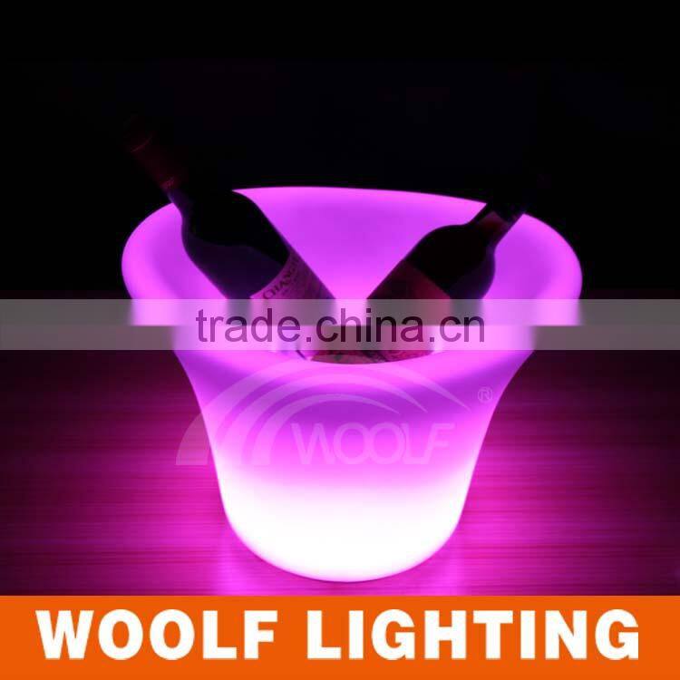 Modern Table Decor Small Color LED Lighted Ice Bucket