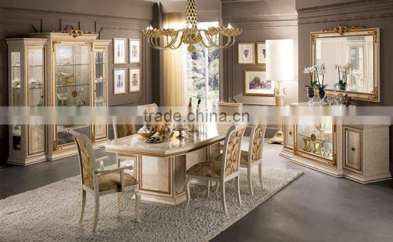 European Palace Home Two Door Display Cabinet/Wine Cabinet/Gold Color Dining Room Sets(MOQ=1 SET)