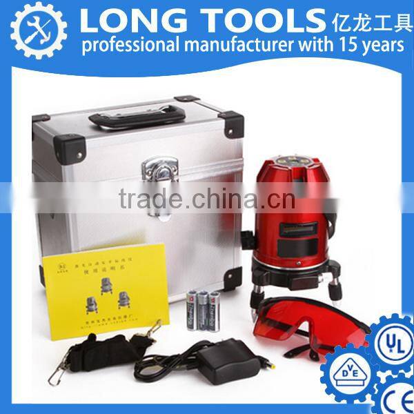 Hot sale rotating cross line 2 lines 2 points red beam laser level machine