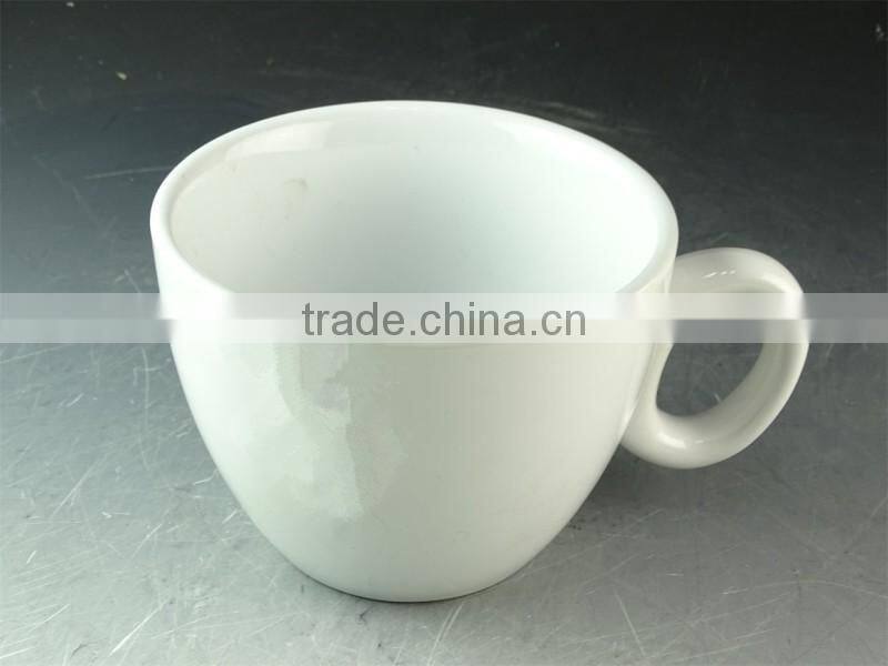 White ceramic mug cup / big cup for capucimo / customer logo print OEM solo cups