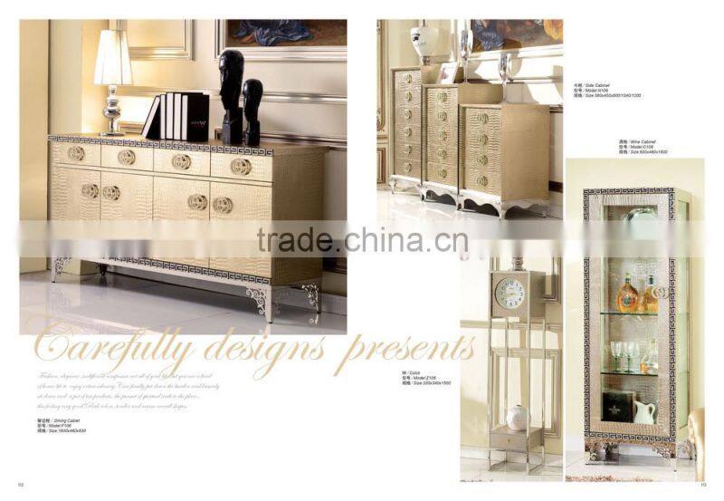 2015 hot selling luxury king size leather bedroom bed YC030