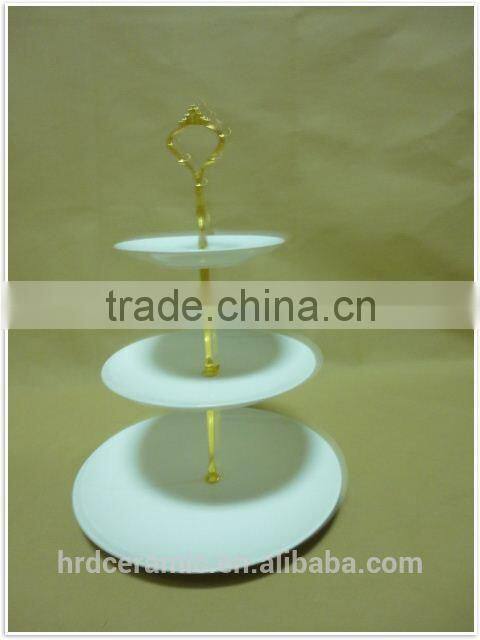 Chaozhou 2015 ceramic plate with handle with printing