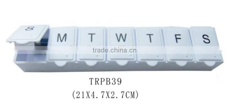 Promotional 7 days weekly custom logo plastic pill box