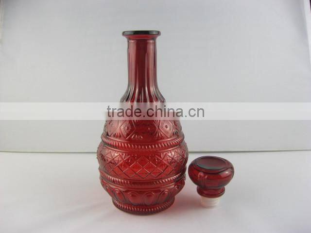red color wine bottle glass bottles for sale