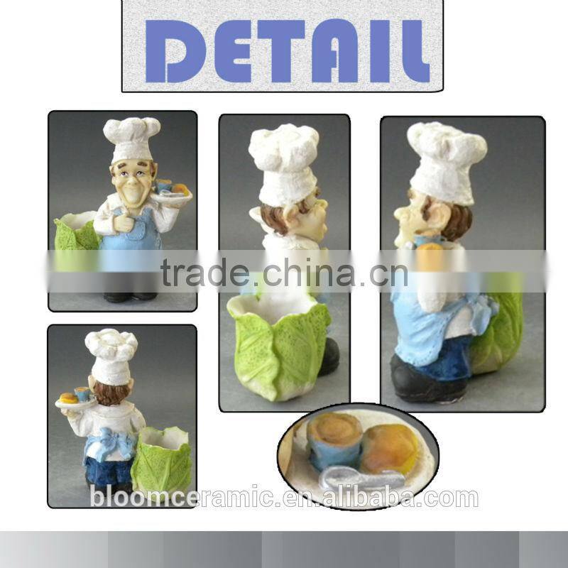 Resin cooking chef design toothpick holder
